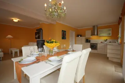 Küche/Küchenzeile in der Unterkunft Ferienhaus Uhlenhus