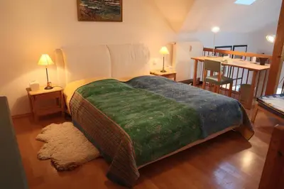 Ein Bett oder Betten in einem Zimmer der Unterkunft Ferienwohnung Döbbelin