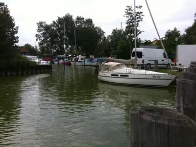 Blick auf einen Fluss in der Nähe der Ferienwohnung