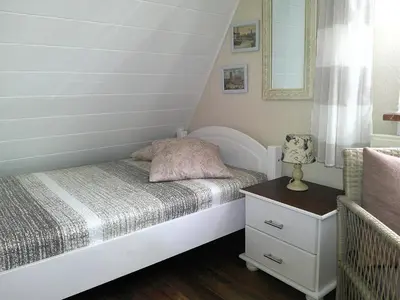 Ein Bett oder Betten in einem Zimmer der Unterkunft Ferienwohnungen/Ferienzimmer Seidel