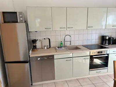 Küche/Küchenzeile in der Unterkunft Ferienhaus Darß Fischland