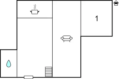 Grundriss der Unterkunft Apartment Prerow I