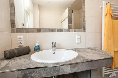 Ein Badezimmer in der Unterkunft Ferienhaus Tura