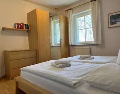 Ein Bett oder Betten in einem Zimmer der Unterkunft Ferienhaus Mine Sehnsucht