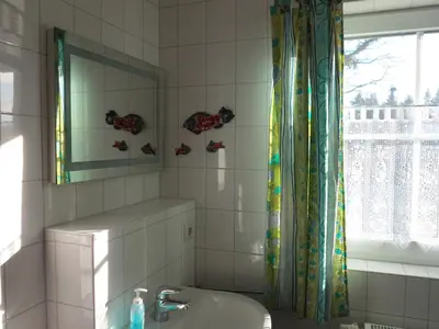 Ein Badezimmer in der Unterkunft Ferienhaus Kaptein Meyer