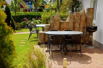 Ein Garten an der Unterkunft Ferienwohnungen Thorsten Fründt