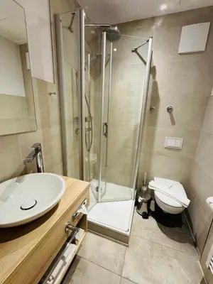 Ein Badezimmer in der Unterkunft Ferienhotel Alter Bahnhof garni