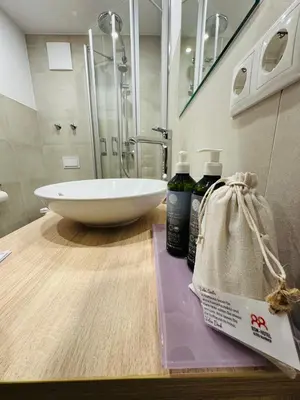 Ein Badezimmer in der Unterkunft Ferienhotel Alter Bahnhof garni