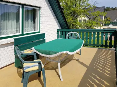 Ein Balkon oder eine Terrasse in der Unterkunft An der Sonnenwiese