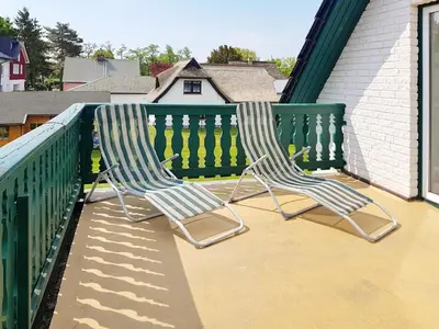 Ein Balkon oder eine Terrasse in der Unterkunft An der Sonnenwiese