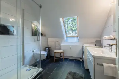 Ein Badezimmer in der Unterkunft Ferienwohnungen am Bernsteinweg