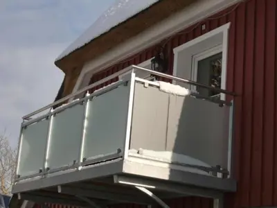 Ein Balkon oder eine Terrasse in der Unterkunft Maisonette zum Weststrand