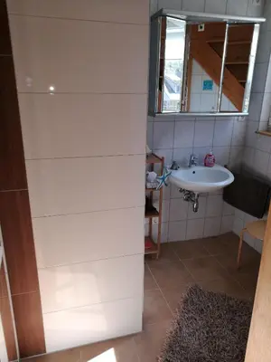 Ein Badezimmer in der Unterkunft Galerie am Hafen