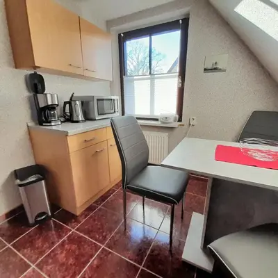 Küche/Küchenzeile in der Unterkunft Ferienwohnung Greschke