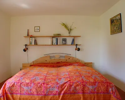 Ein Bett oder Betten in einem Zimmer der Unterkunft Ferienhaus Helene