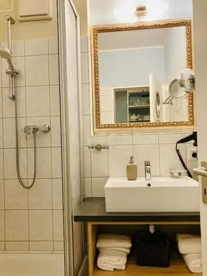 Ein Badezimmer in der Unterkunft Ostsee Ferienappartements Dierhagen-Strand klein & fein