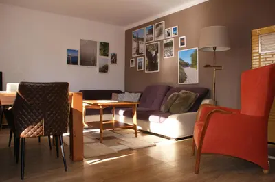 Ein Sitzbereich in der Unterkunft Ferienhaus Lilli