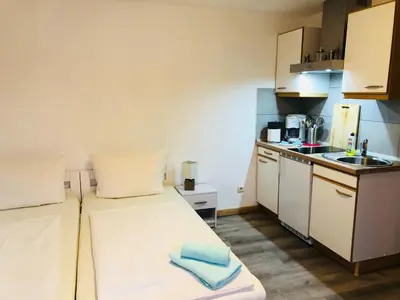 Küche/Küchenzeile in der Unterkunft Appartementhaus Bergstraße