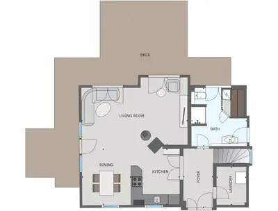 Grundriss der Unterkunft Ferienhaus Haubenlerche 20