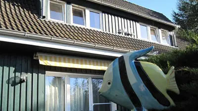 Das Gebäude in dem sich die Ferienwohnung befindet