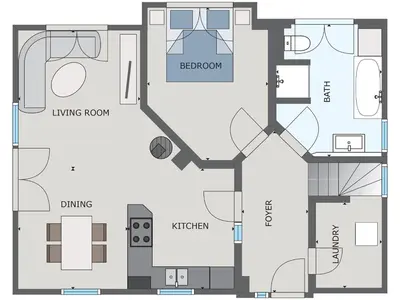 Grundriss der Unterkunft Ferienhaus Haubenlerche 52