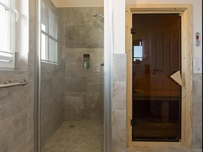 Ein Badezimmer in der Unterkunft Ferienhaus Schilfrohrsaenger 28