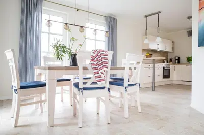 Küche/Küchenzeile in der Unterkunft Ferienhaus Schilfrohrsaenger 31