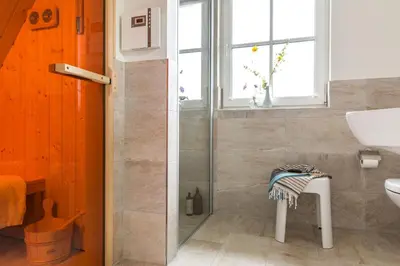 Ein Badezimmer in der Unterkunft Ferienhaus Schilfrohrsaenger 31