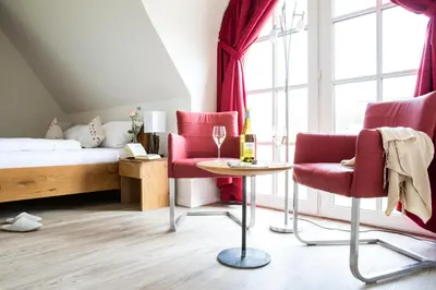 Ein Bett oder Betten in einem Zimmer der Unterkunft Ferienhaus Schilfrohrsaenger 43