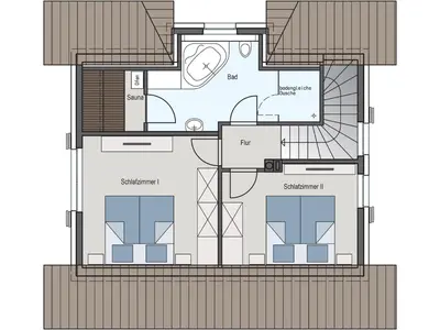 Grundriss der Unterkunft Ferienhaus Seeschwalbe 10