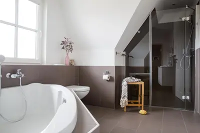 Ein Badezimmer in der Unterkunft Ferienhaus Seeschwalbe 33