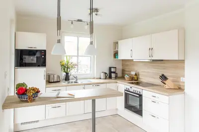 Küche/Küchenzeile in der Unterkunft Ferienhaus Seeschwalbe 35