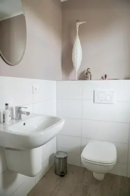 Ein Badezimmer in der Unterkunft Ferienhaus Seeschwalbe 55
