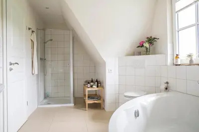 Ein Badezimmer in der Unterkunft Ferienhaus Seeschwalbe 60