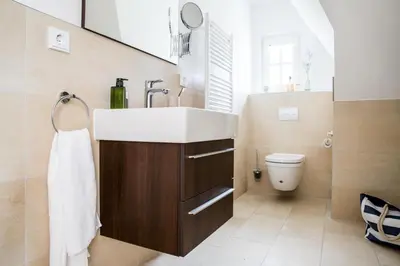 Ein Badezimmer in der Unterkunft Ferienwohnung Drudenstein 1_4