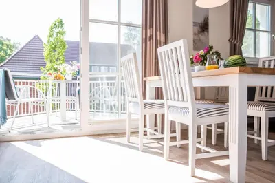 Ein Balkon oder eine Terrasse in der Unterkunft Ferienwohnung Drudenstein 1_4