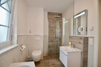 Ein Badezimmer in der Unterkunft Villa Strandblick 5