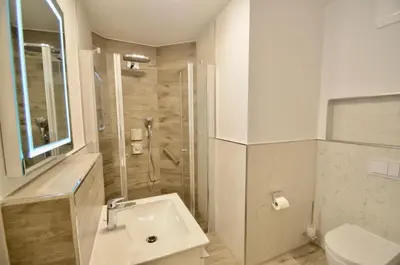 Ein Badezimmer in der Unterkunft Villa Strandblick 8