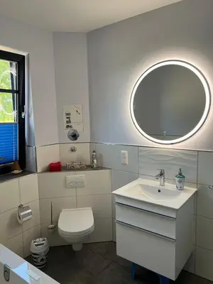 Ein Badezimmer in der Unterkunft 