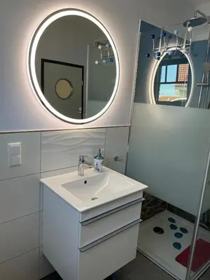 Ein Badezimmer in der Unterkunft 