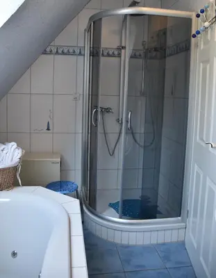 Ein Badezimmer in der Unterkunft 