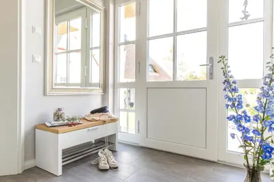 Küche/Küchenzeile in der Unterkunft Ferienhaus Schilfrohrsaenger 36