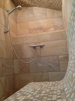 Ein Badezimmer in der Unterkunft Haus auf der alten Düne