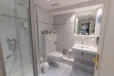 Ein Badezimmer in der Unterkunft Romantik Hotel Fischerwiege