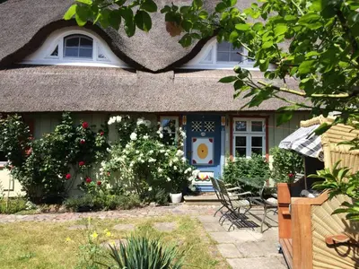 Ein Garten an der Unterkunft Haus am Hafen - Kaminfeeling und Luxus unter Reet