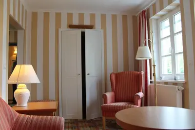 Ein Sitzbereich in der Unterkunft Haus Antje