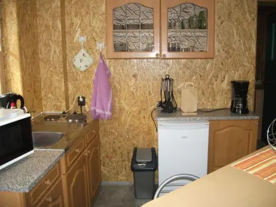 Küche/Küchenzeile in der Unterkunft Kleine Ferienwohnung