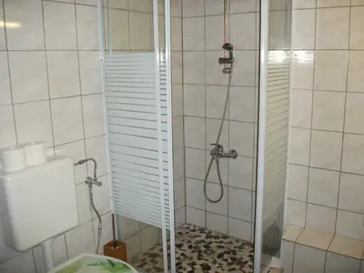 Ein Badezimmer in der Unterkunft Kleine Ferienwohnung