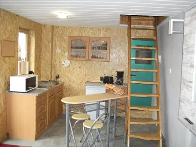 Küche/Küchenzeile in der Unterkunft Kleine Ferienwohnung