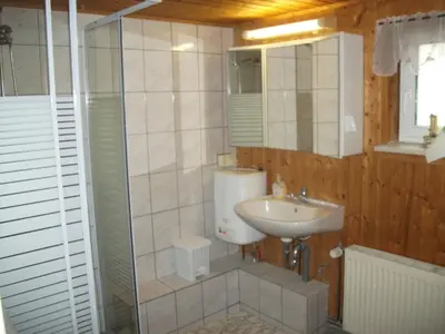 Ein Badezimmer in der Unterkunft Kleine Ferienwohnung